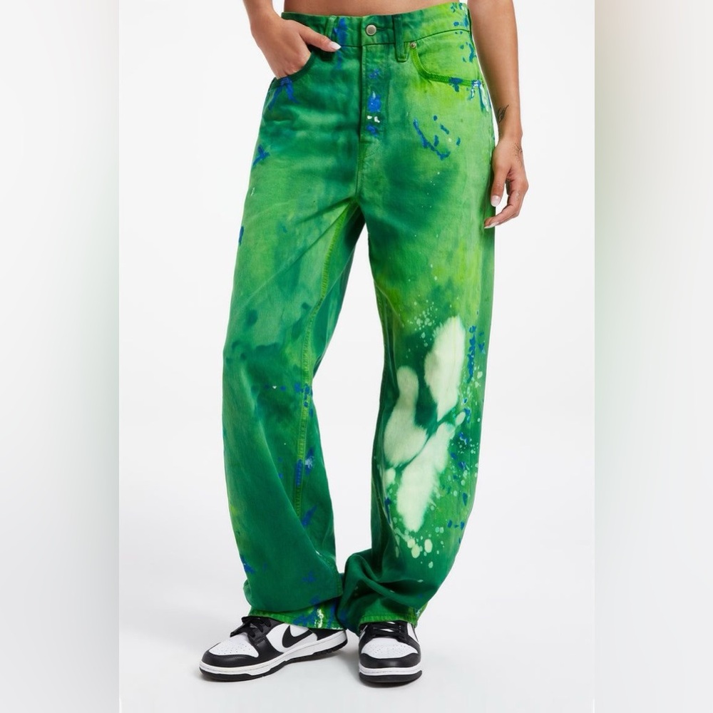 Good American Limited Good 90s Jeans - Green Tie Dye